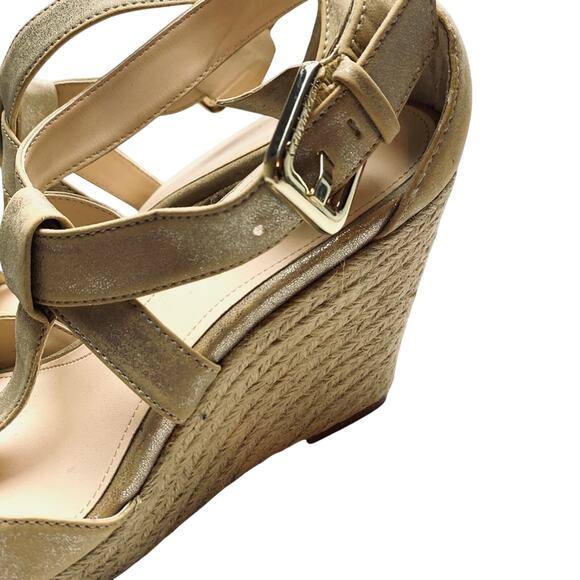 Calvin Klein Emmah Espadrille Wedge Platform Sandals Cage Ankle Strap sz 8 M - Picture 7 of 12